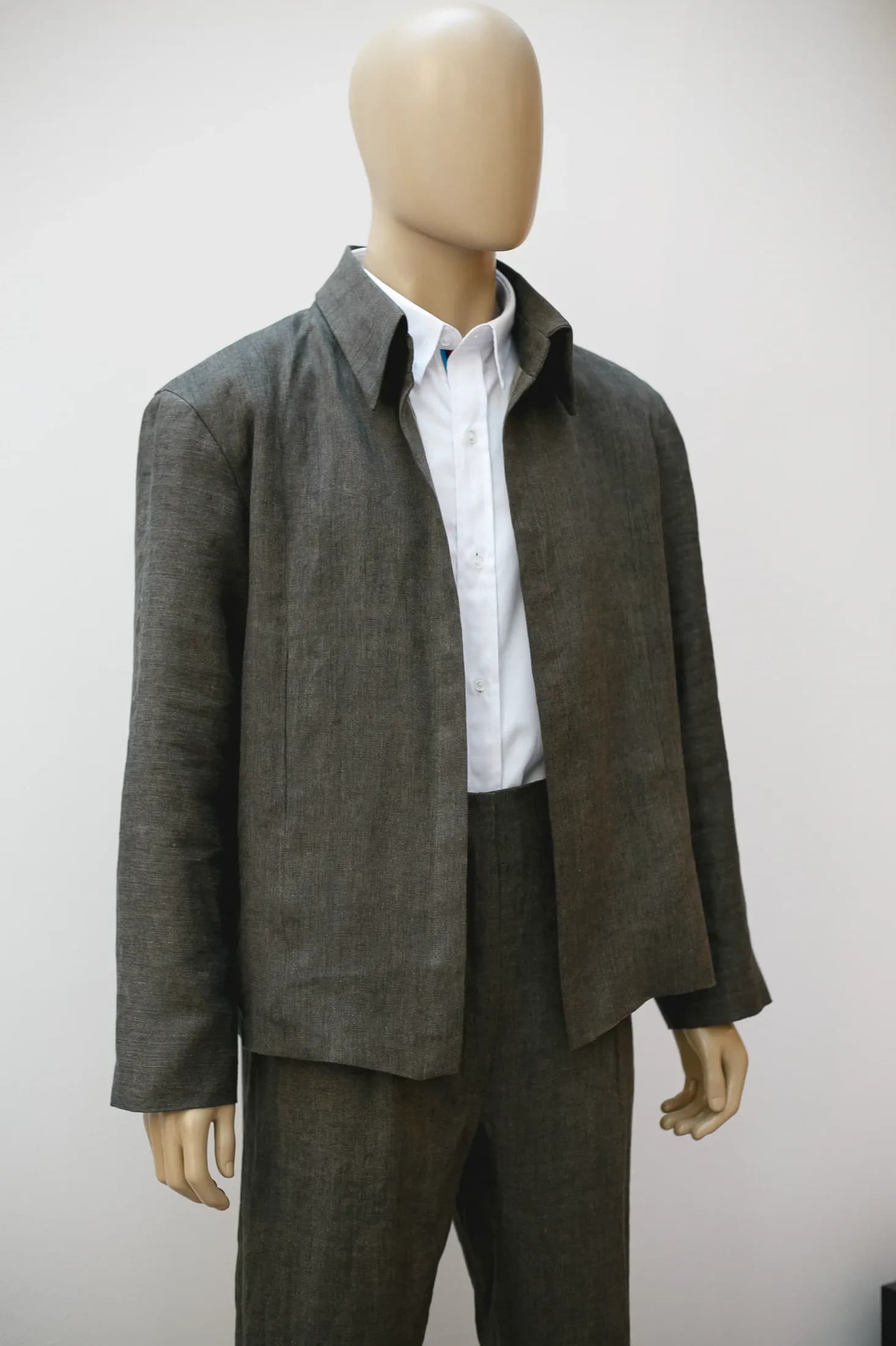 Chaqueta de Lino Italiano - Verde Seco 7