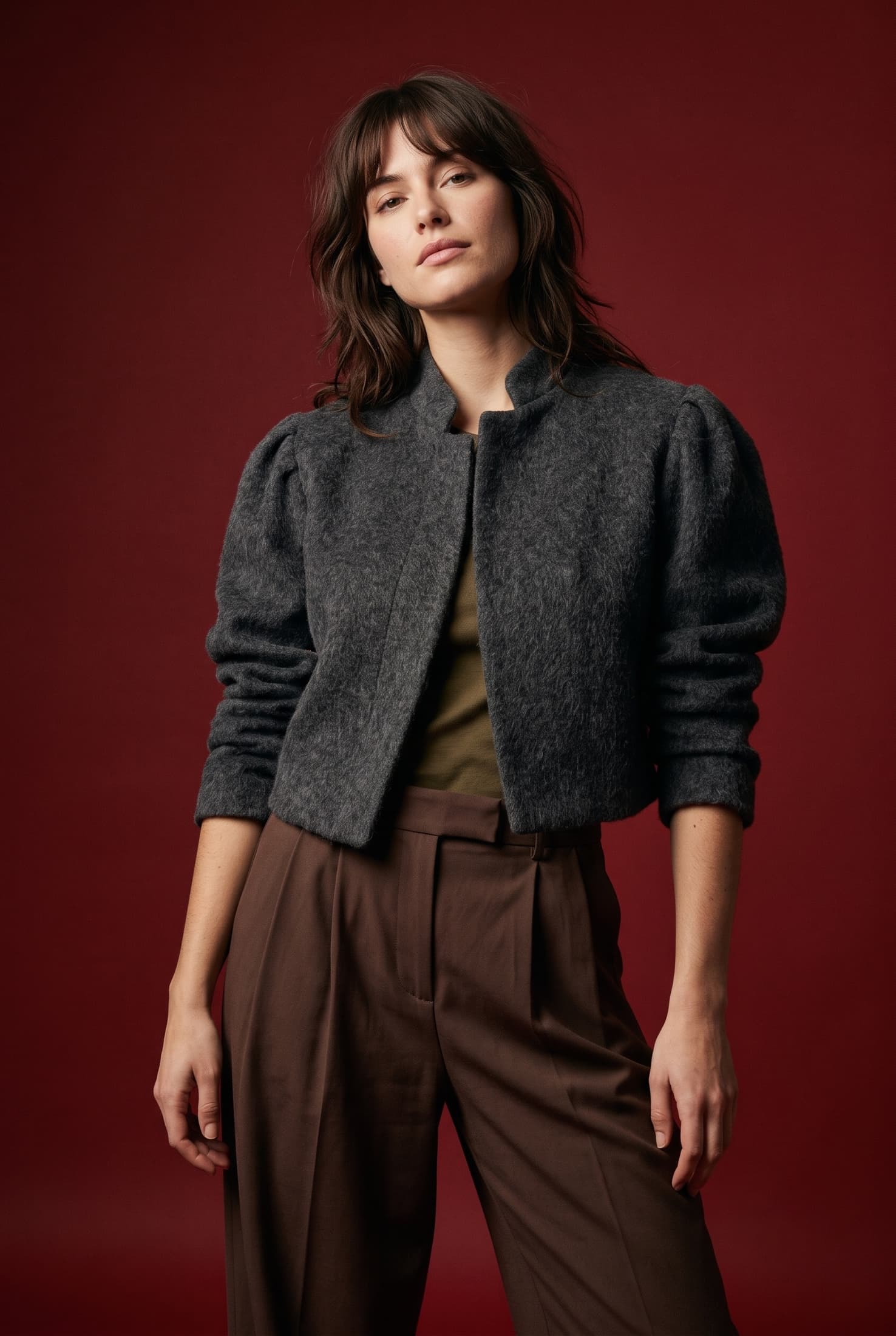 Chaqueta Spencer de Lana Prensada 2