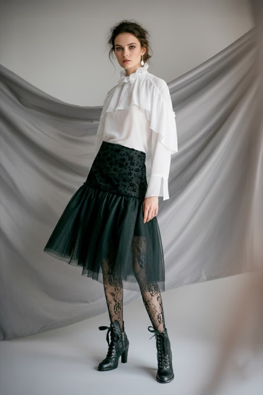 Falda de Villoné y Tul - Atelier Molina · Alta Costura & Sastrería de Autor · Buenos Aires