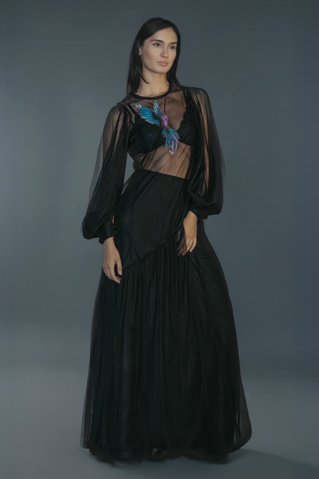 Midnight Flight Dress - Atelier Molina · Alta Costura & Sastrería de Autor · Buenos Aires