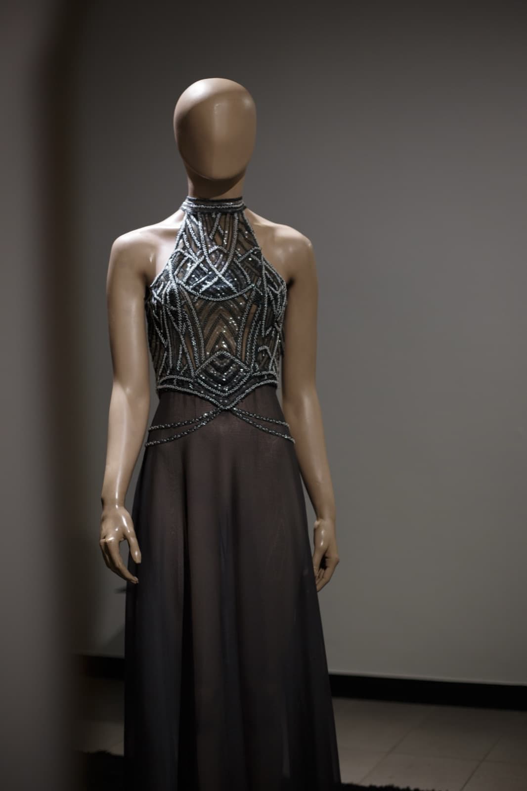 Silver Halter Dress - comprar online