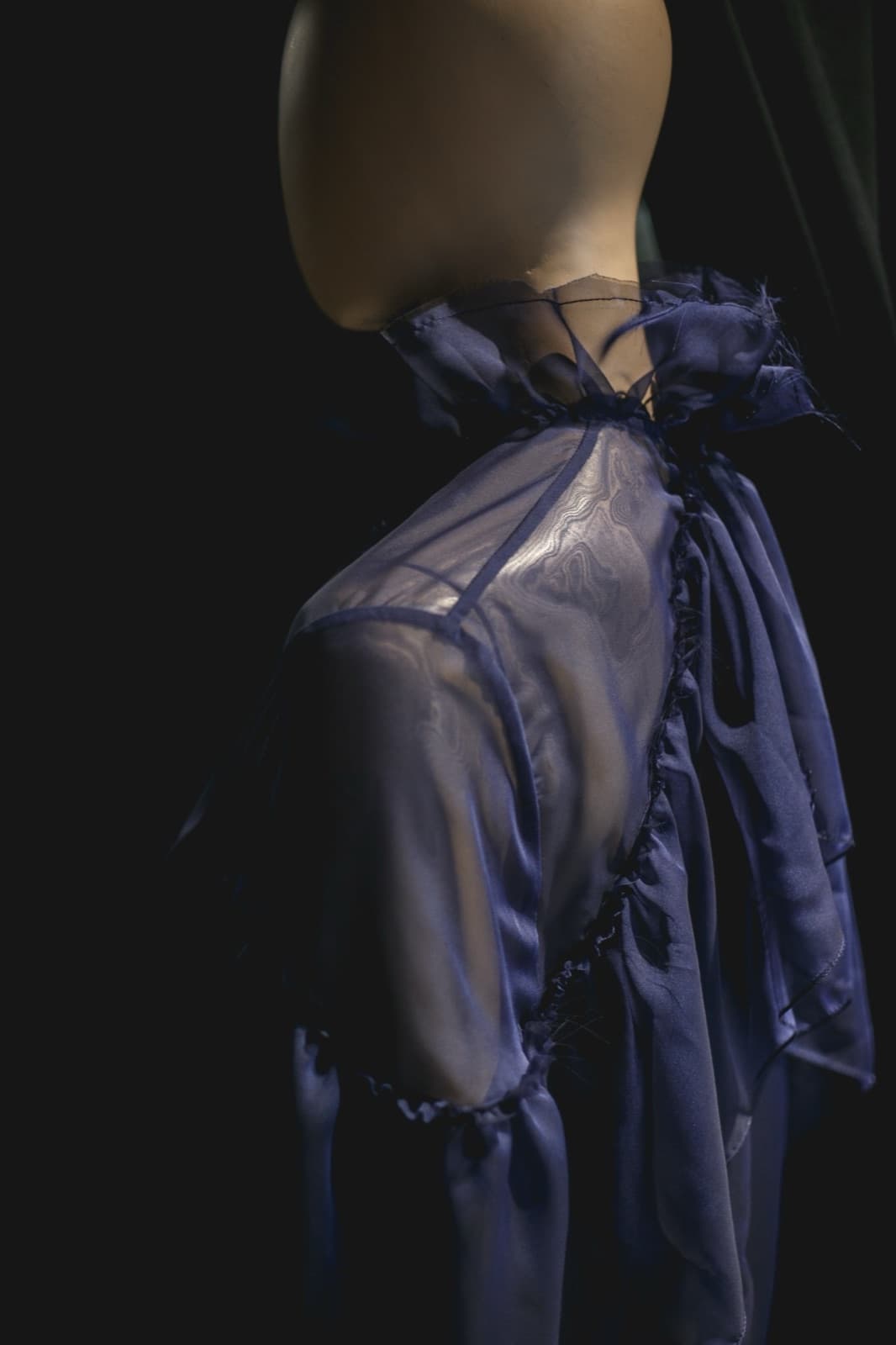 Vestido midi Olé! Azul - Atelier Molina · Alta Costura & Sastrería de Autor · Buenos Aires