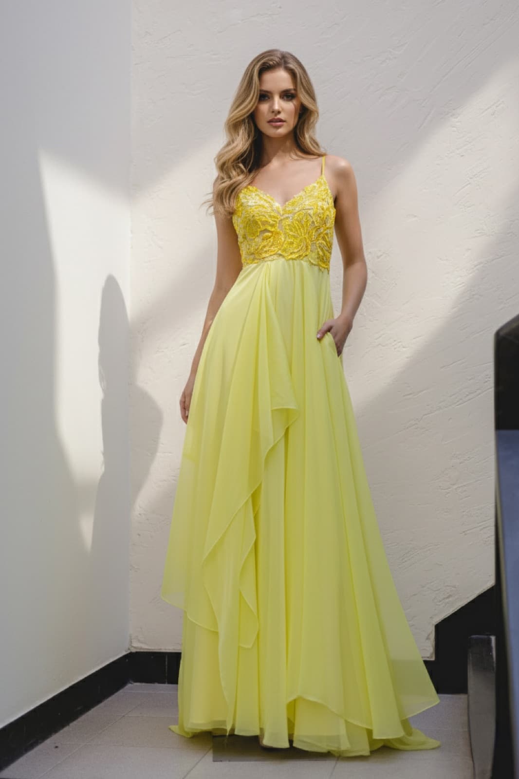 Yellow Garden Dress - Atelier Molina · Alta Costura & Sastrería de Autor · Buenos Aires