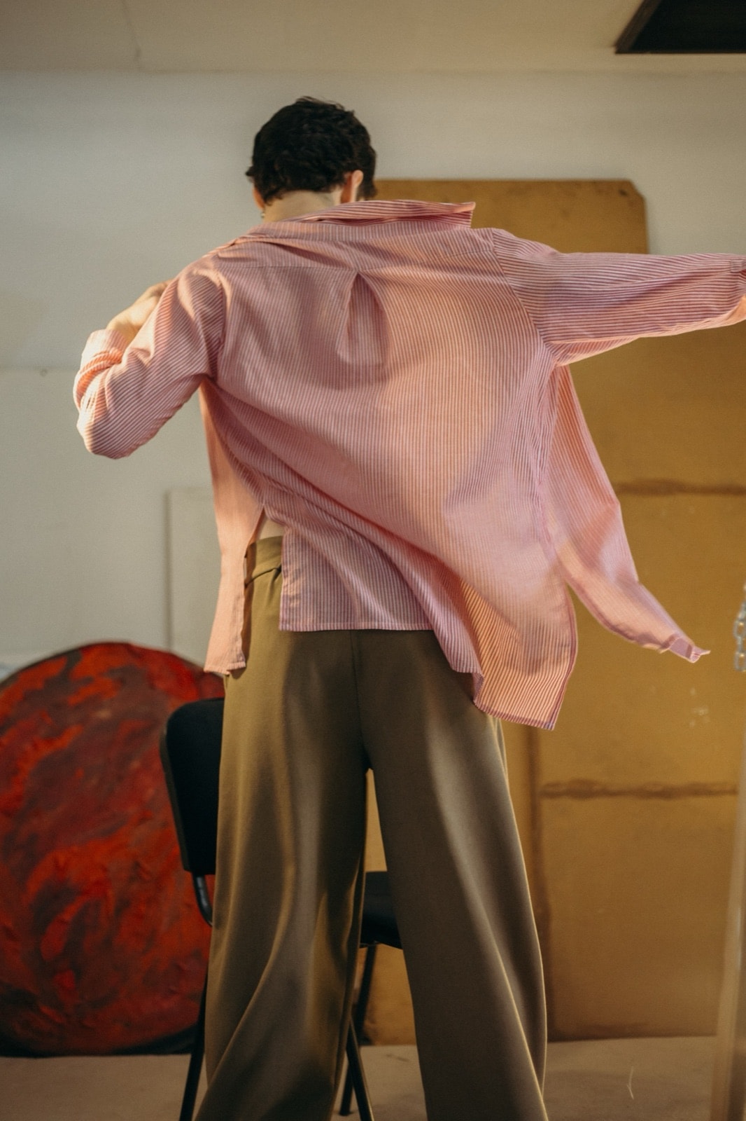 Camisa Curta rayada - Atelier Molina · Alta Costura & Sastrería de Autor · Buenos Aires