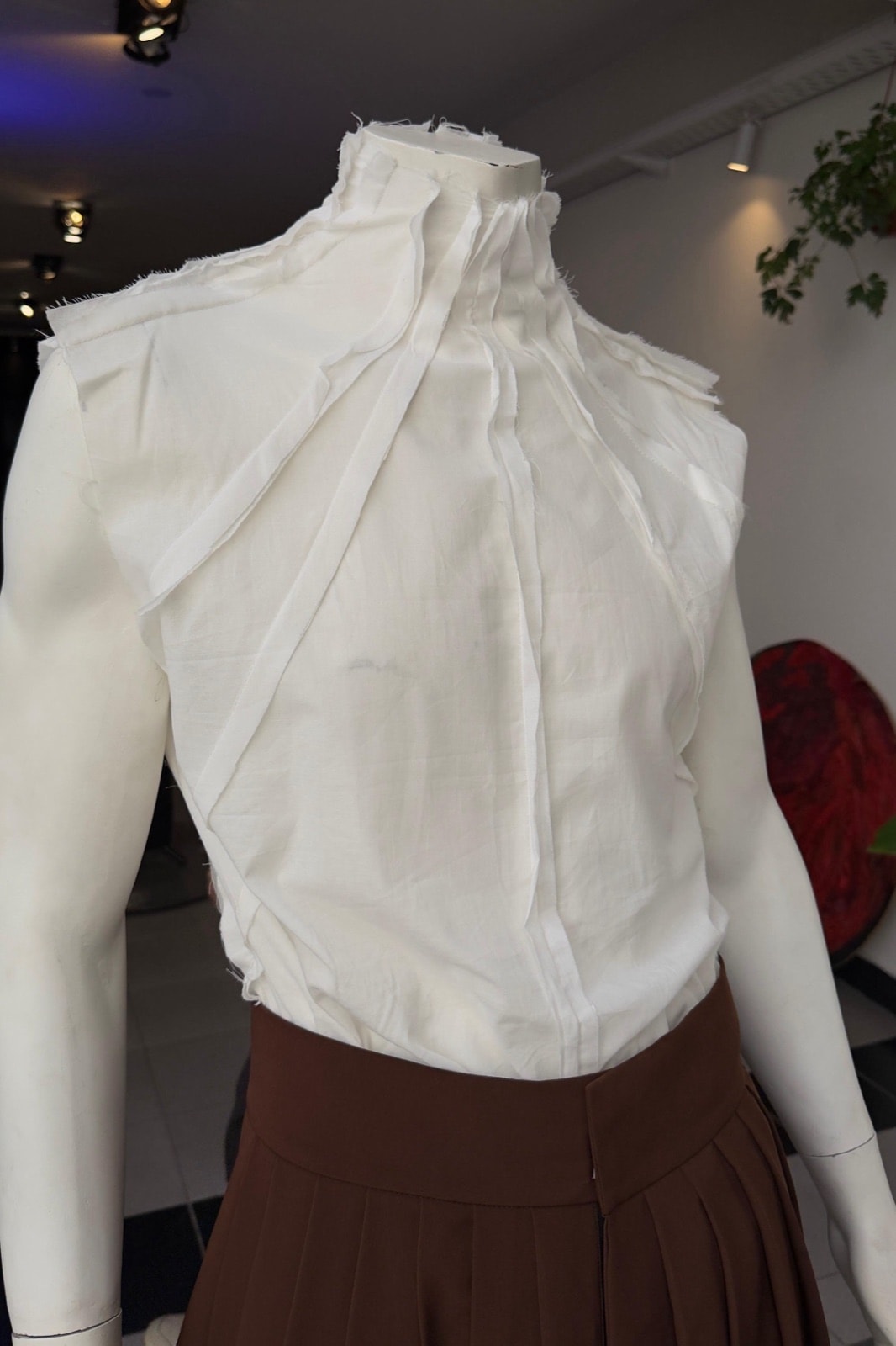 Camisa Radial -- Poplin con Costuras Expuestas en internet