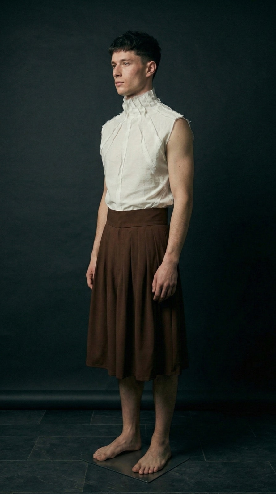 Camisa Radial -- Poplin con Costuras Expuestas - Atelier Molina · Alta Costura & Sastrería de Autor · Buenos Aires