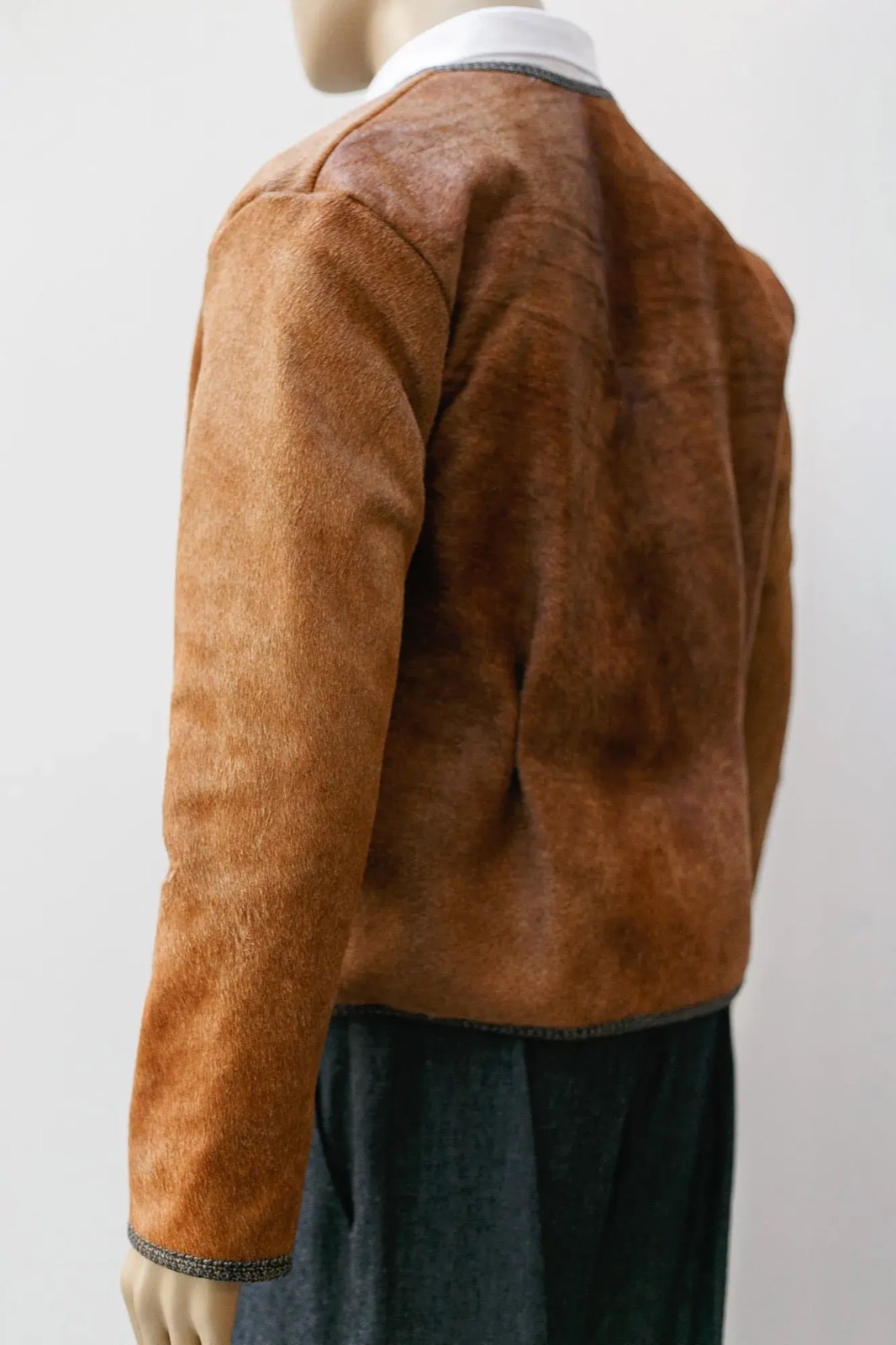 Chaqueta de Cuero Vacuno Natural - comprar online