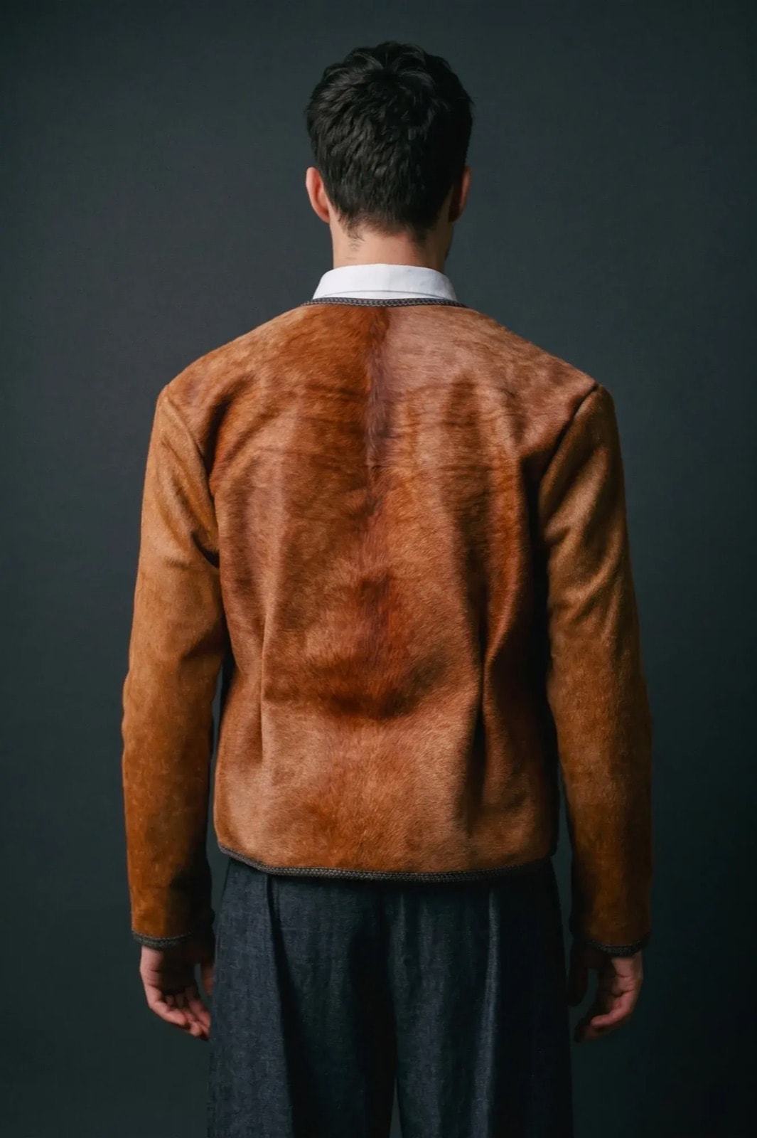 Chaqueta de Cuero Vacuno Natural - comprar online