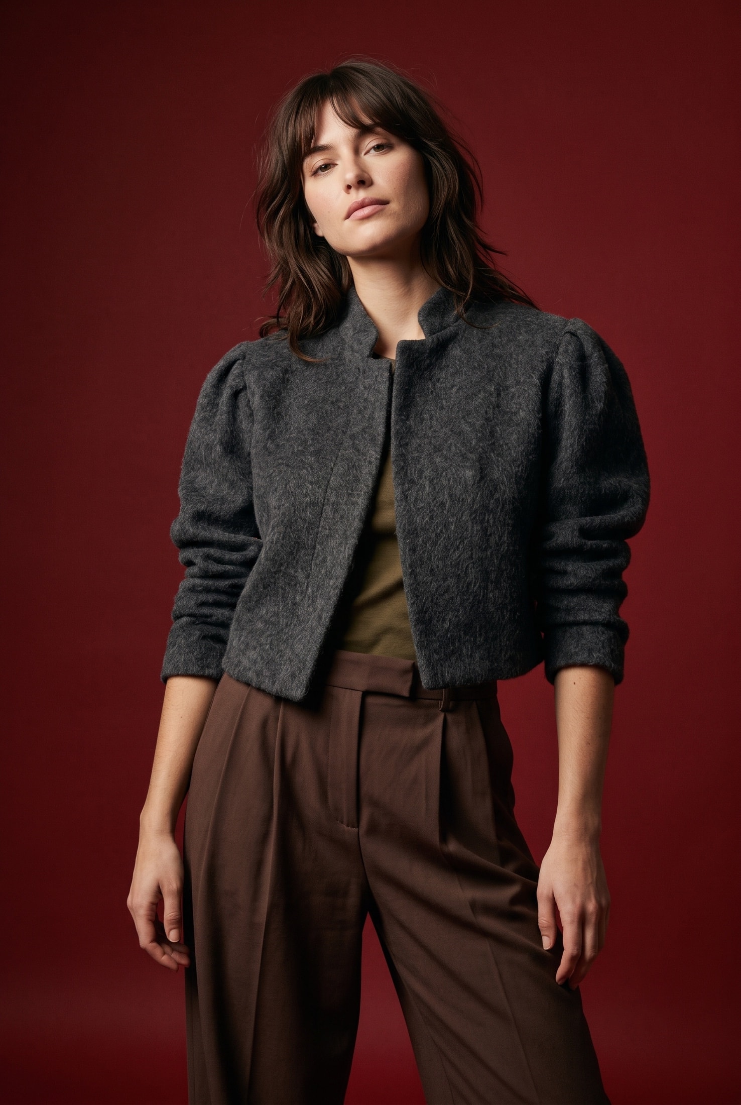 Chaqueta Spencer de Lana Prensada 2