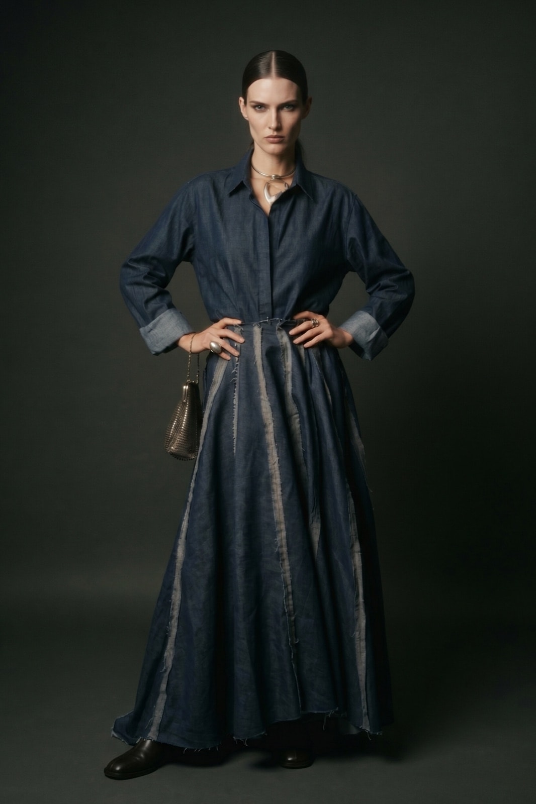 Falda Denim -- Costuras Expuestas - comprar online