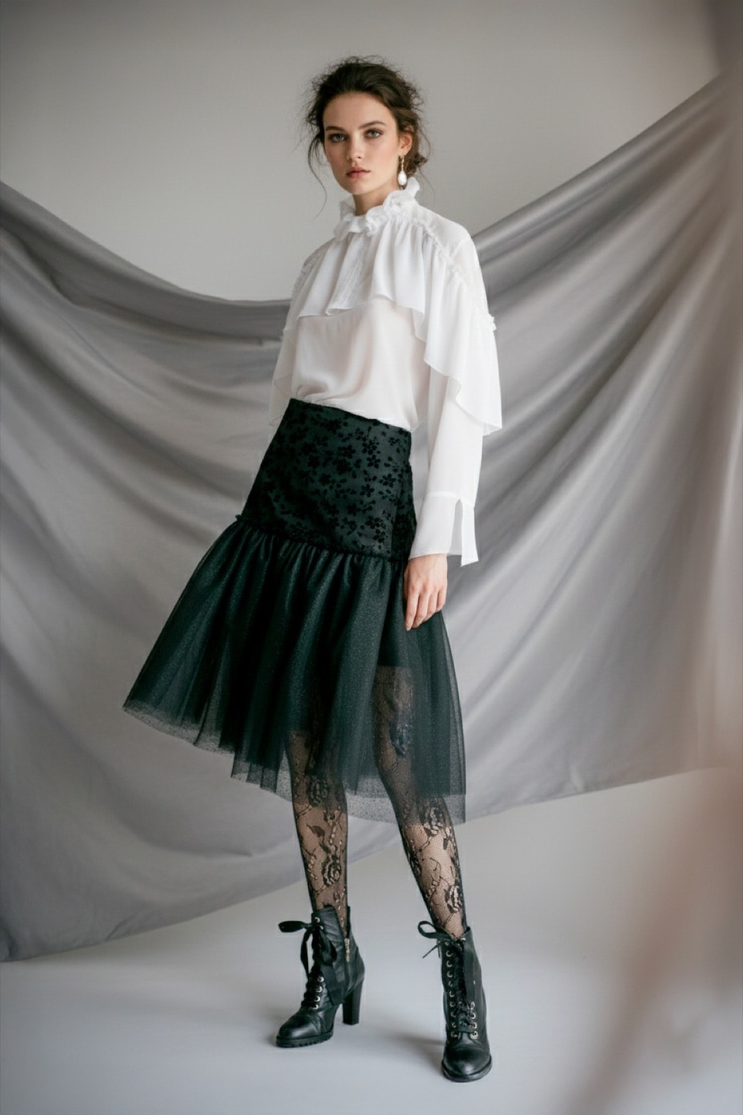 Falda de Villoné y Tul - Atelier Molina · Alta Costura & Sastrería de Autor · Buenos Aires