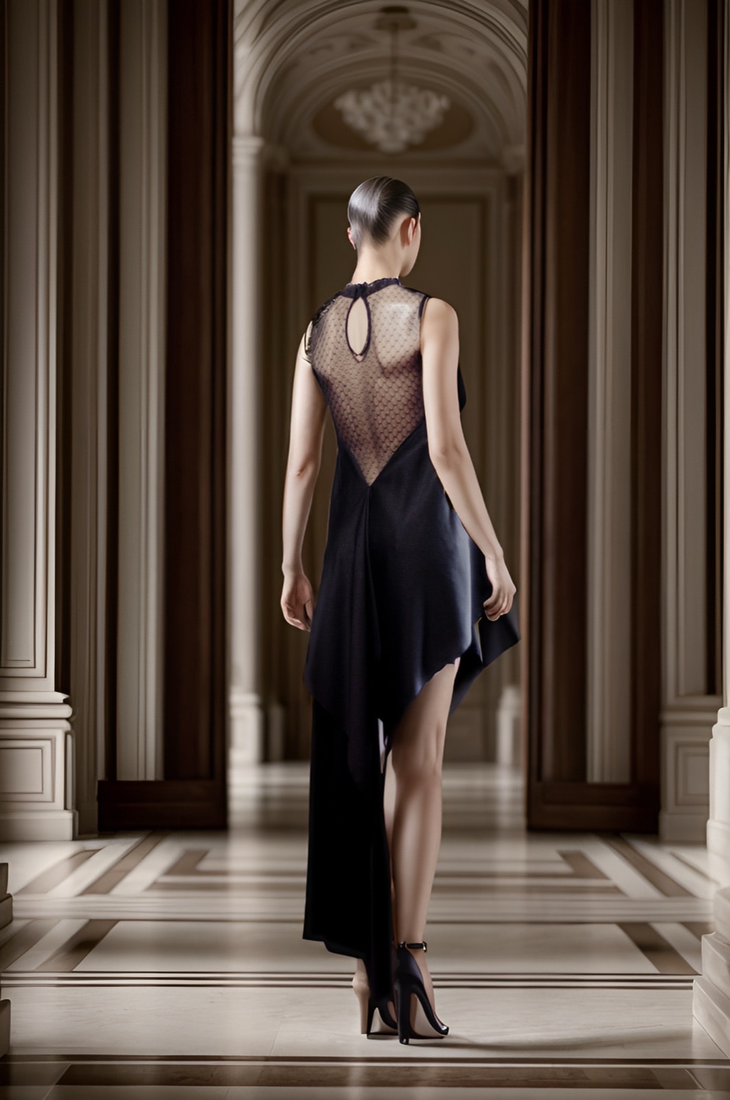 Mesh Asymmetric Body Dress en internet