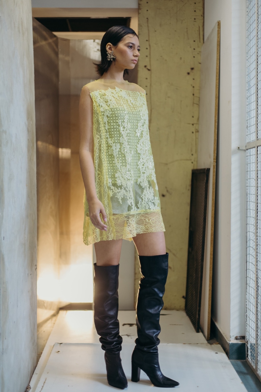 Mixed Yellow Dress - comprar online
