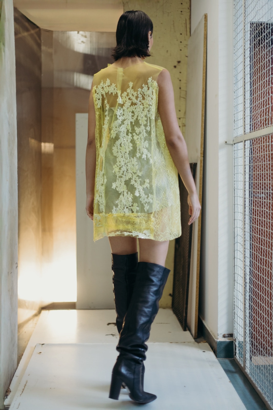 Mixed Yellow Dress en internet