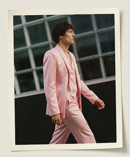 Pink blazer, custome made.
