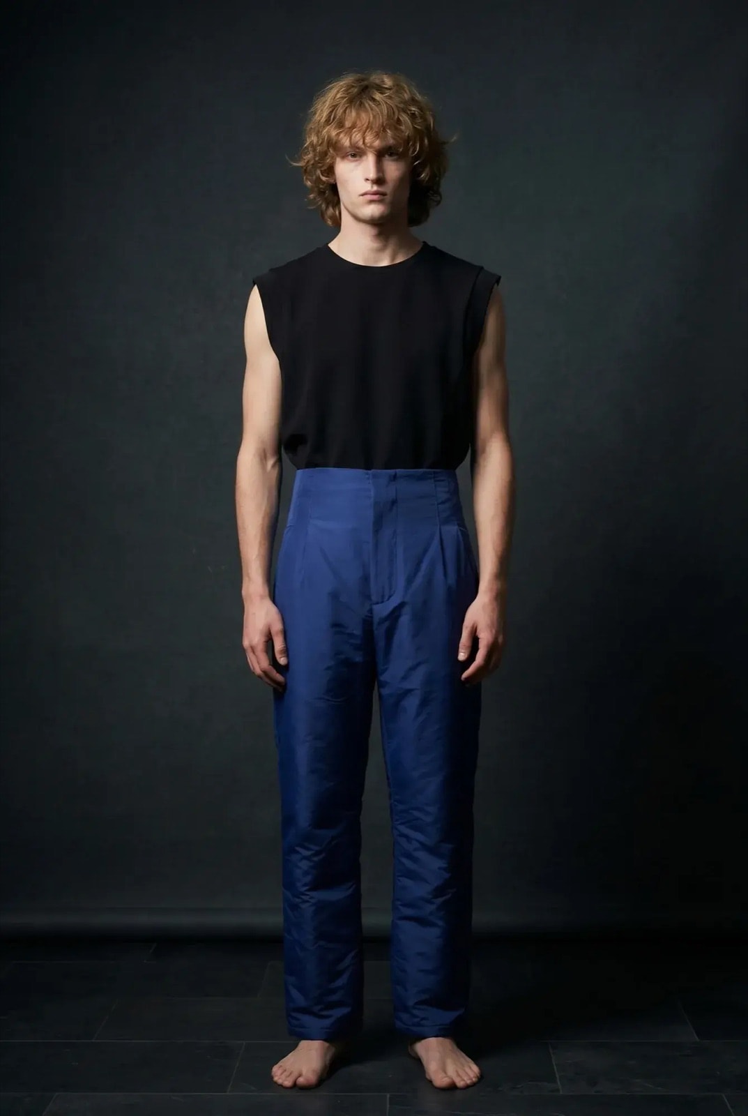 Pantalón de Gros de Seda — Azul Klein
