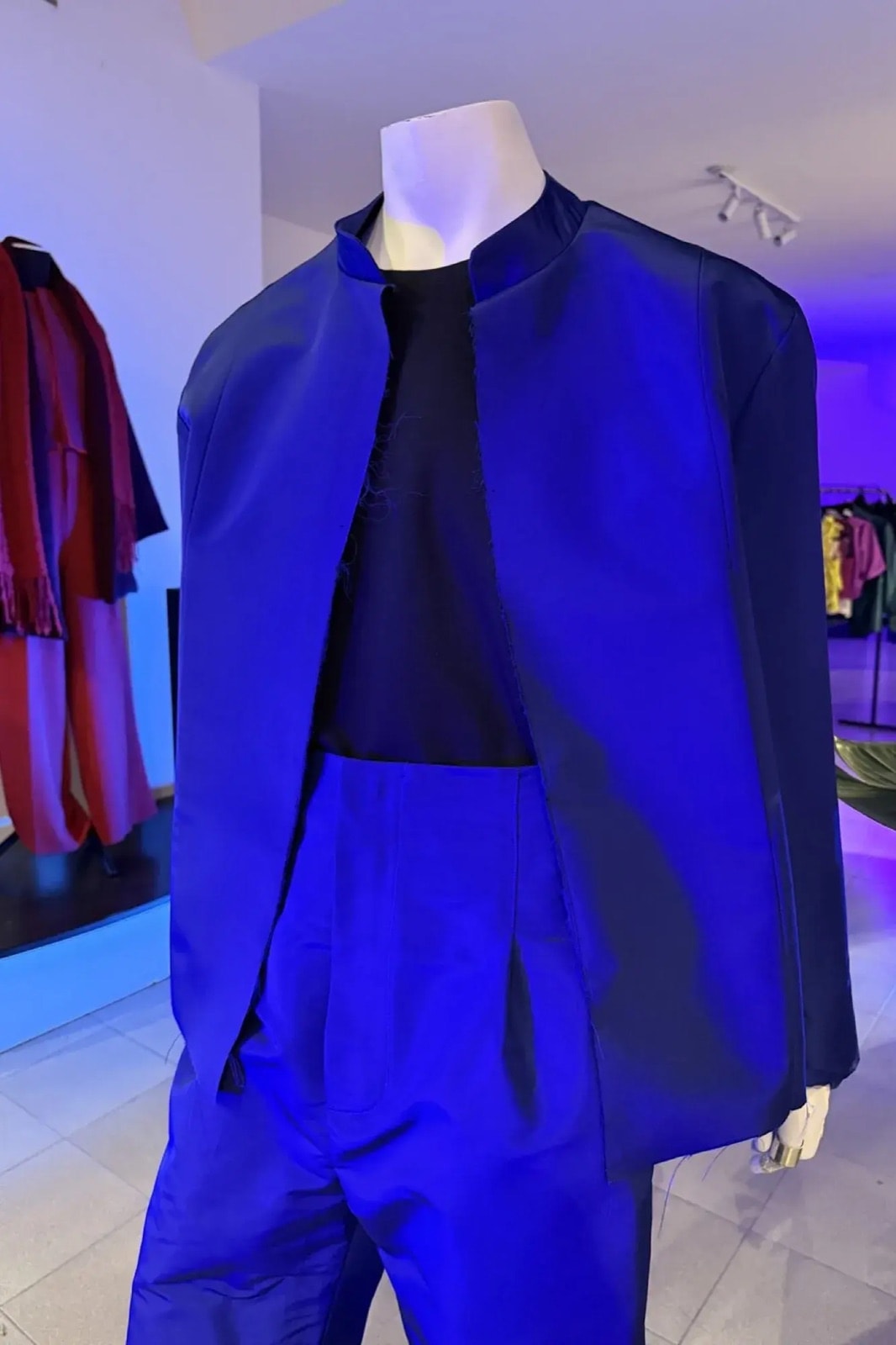 Pantalón de Gros de Seda — Azul Klein