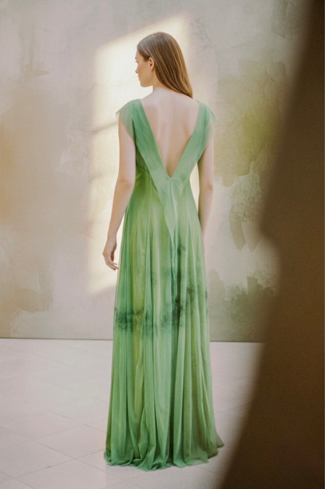 Vestido de microtul verde - comprar online