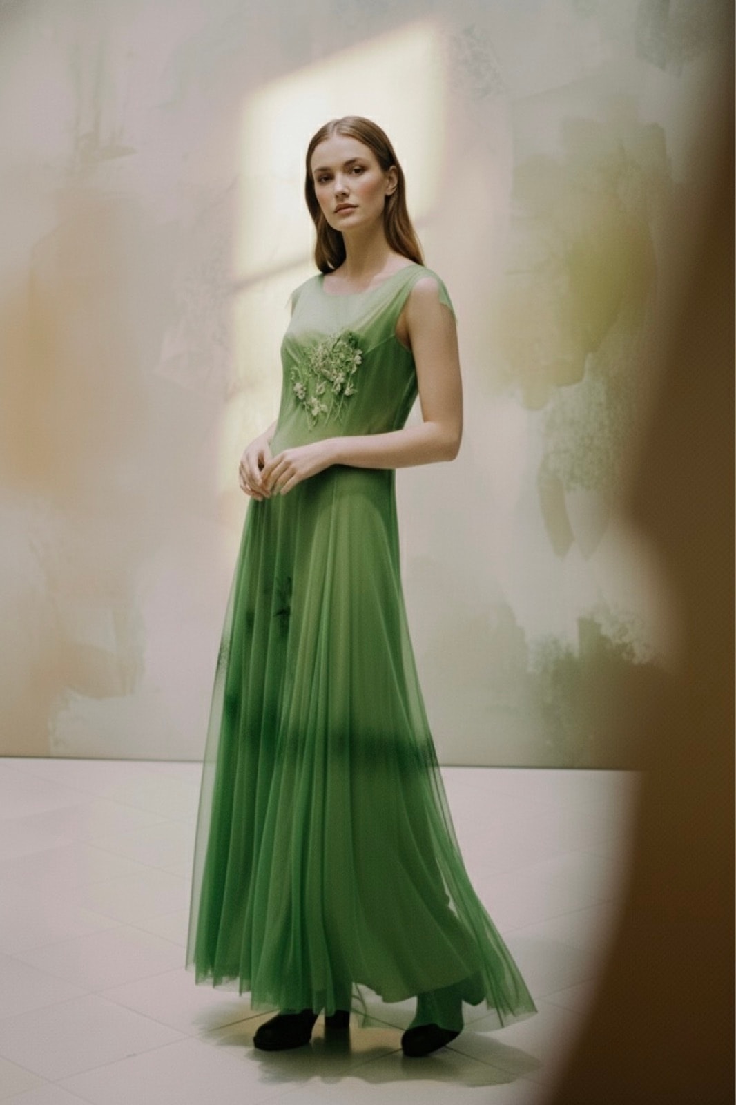 Vestido de microtul verde en internet