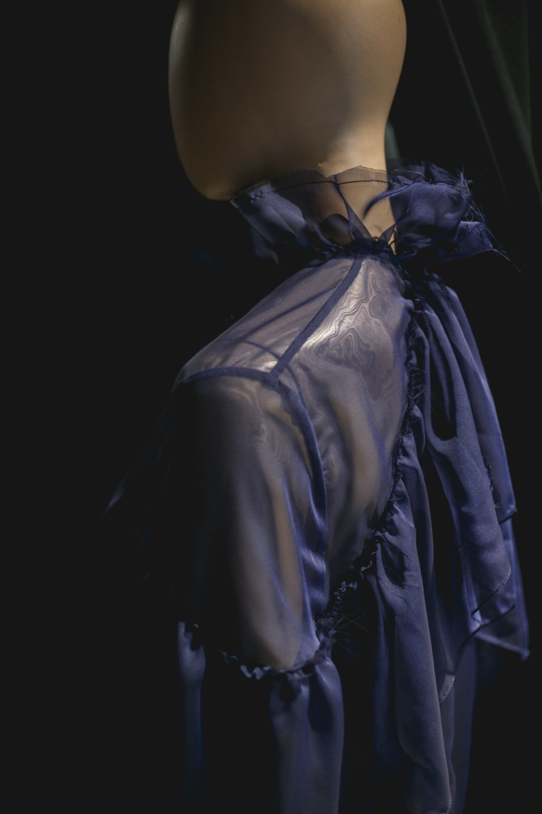 Vestido midi Olé! Azul - Atelier Molina · Alta Costura & Sastrería de Autor · Buenos Aires