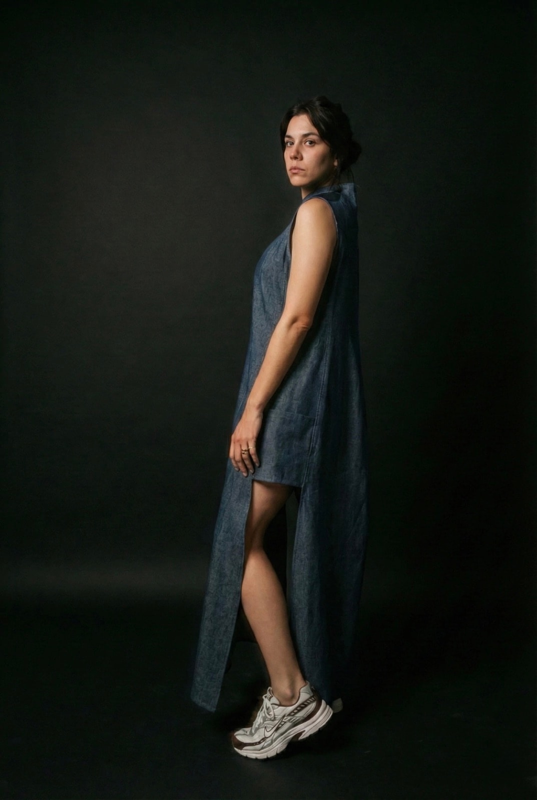 Vestido Rosi Denim Largo - Atelier Molina · Alta Costura & Sastrería de Autor · Buenos Aires