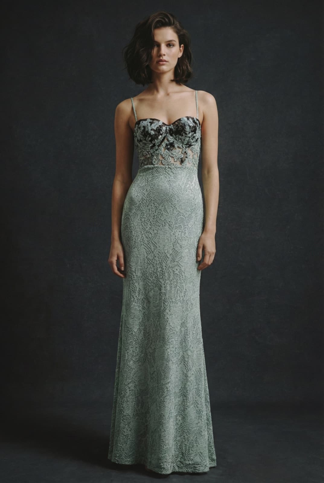 Green Lace Corset Dress