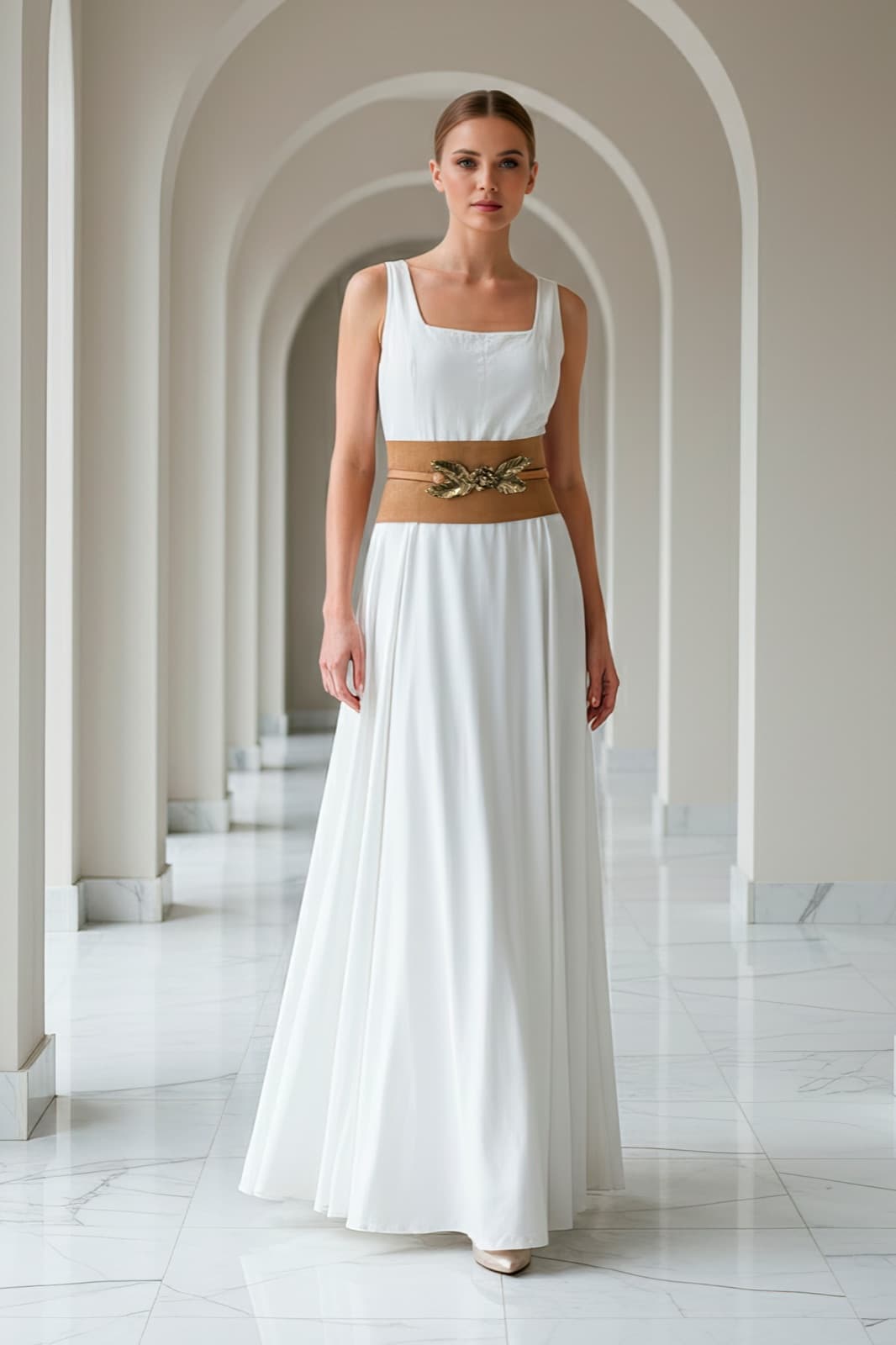 White Square Dress