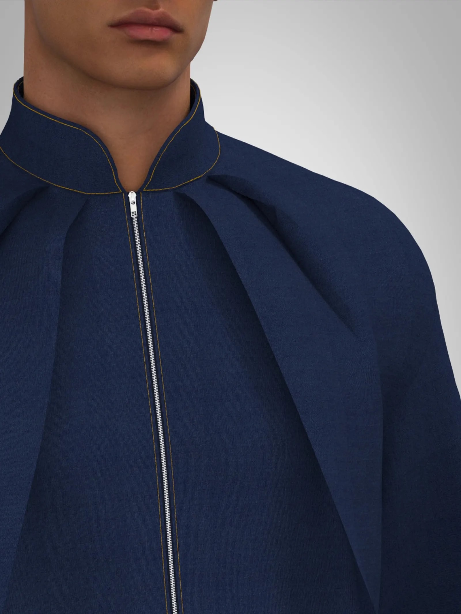Render de la Molina Jacket generado en CLO3D