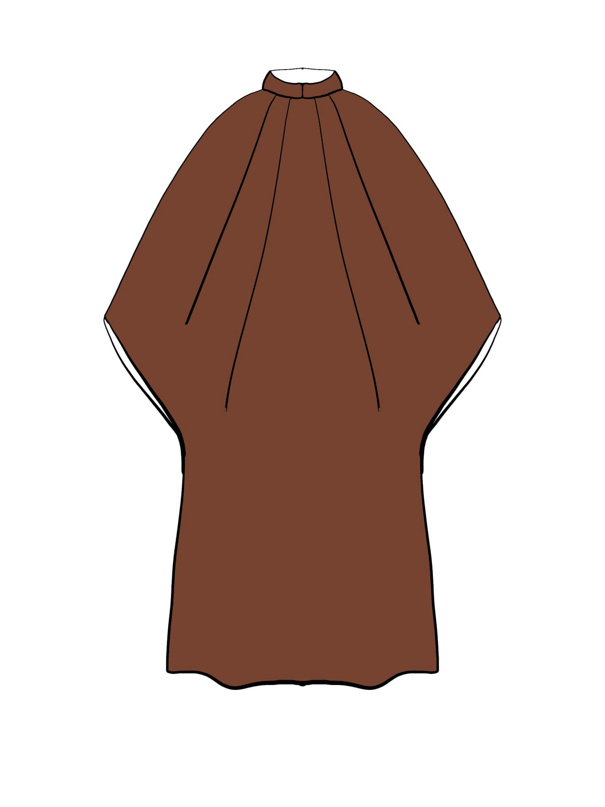 Boceto de la túnica del coro replicando los pliegues del saco de Milo J