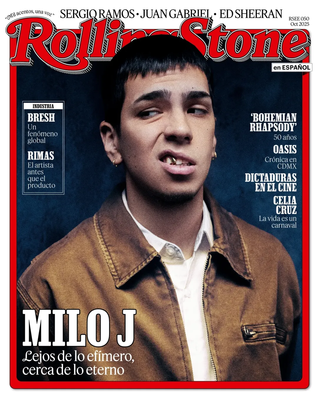 Milo J en la portada de Rolling Stone con vestuario de Atelier Molina