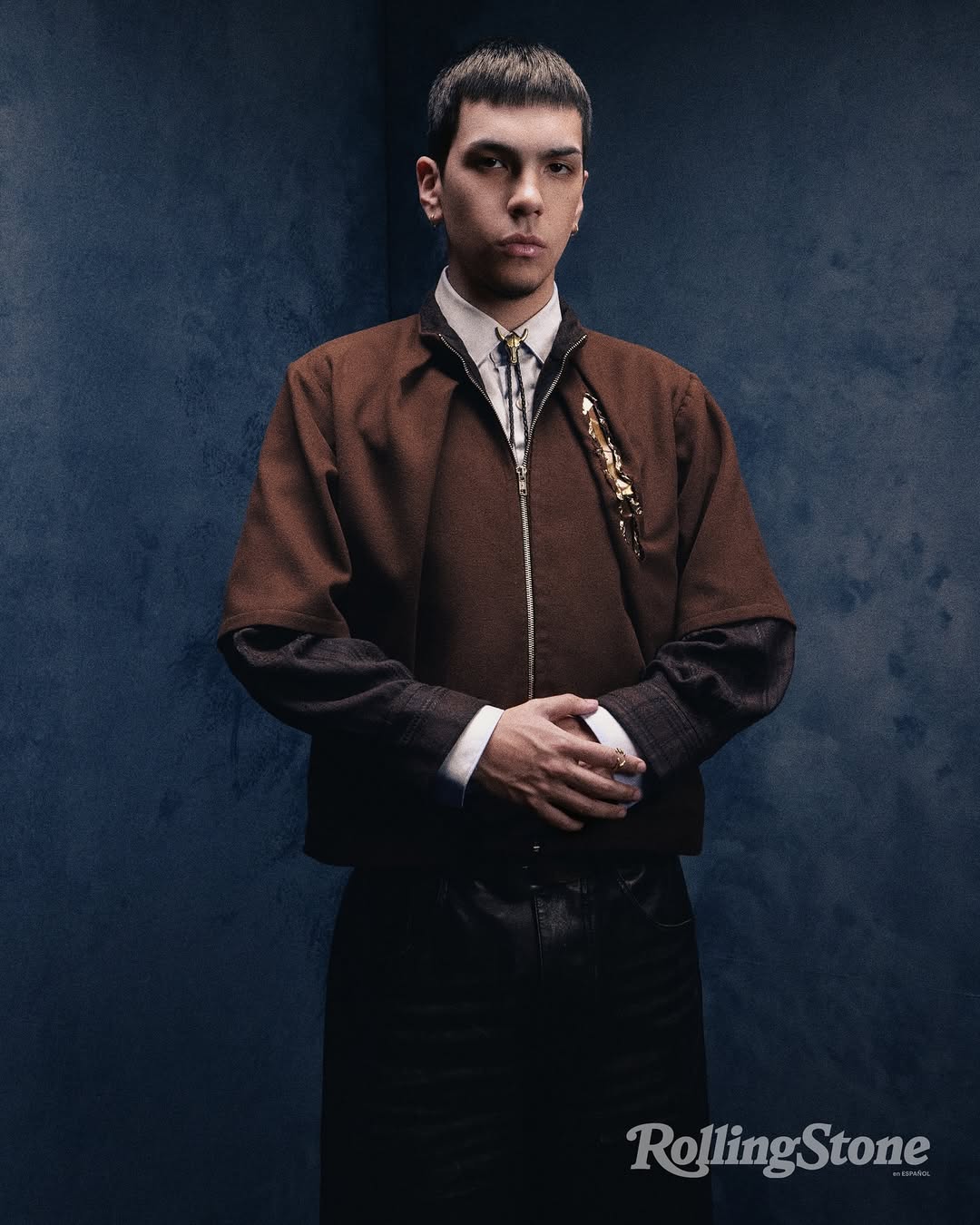 Milo J editorial Rolling Stone con prendas de Atelier Molina